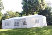 Gazebo Canopy  Party Tent  3m x 9m White
