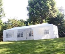 Gazebo Canopy Party Tent  3m x 9m White