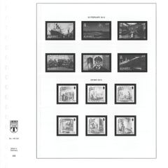 2012 & 13 Alderney Lindner-T Illustrated 18-ring hingeless album pages. Pages 49-56. These are new and have never been used. 8 pages
