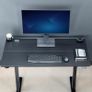 Electric Height Adjustable 112 x 61 cm Stand Up Desk Standing Workstation with Memory Controller Black Top Frame DESK-E144B Image 7