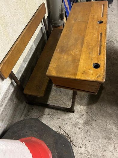 Old style school desks