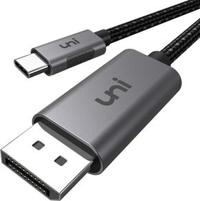 uni USB C to DisplayPort Cable (4K@60Hz, 2K@165Hz), Sturdy Aluminum USB Type C Thunderbolt 3/4 to DP Cable Compatible for iPhone 15 Pro Max, MacBook Pro/Air, iPad Pro, iMac, XPS, S23 etc. 1.8m.