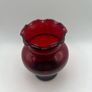1940s Vintage Anchor Hocking Royal Ruby Red Glass Vase Image 2