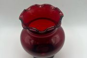 1940s Vintage Anchor Hocking Royal Ruby Red Glass Vase