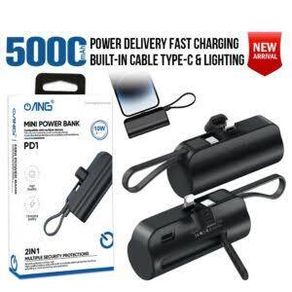 Mini Power Bank 5000mah, Portable Charger External Phone Battery Packs Dual Ports High Speed 2 in 1 10W Powerpack Compatible for Huawei iPhone iPad Samsung Galaxy Nintendo Switch and Tablets (Black)