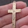 375 yellow  gold cross pendant Image 7
