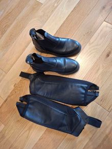 Kids horse riding leather boots size 1 (33EU)