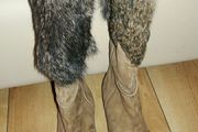 Ladies Tan suedette boot Cinders Size 36 NEW