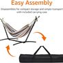 Basics Fabric Hammock With Stand, Multi Color, 117 cm x 300 cm x 100 cm Image 5