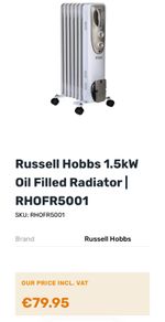 Oil filled radiator