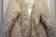 New Cream Shaggy Fur Jacket