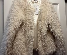 New Cream Shaggy Fur Jacket