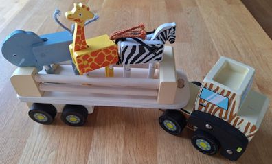 Little Town Wooden Safari Truck Set