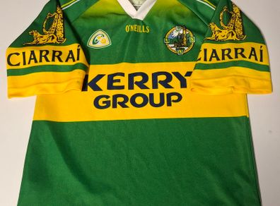 Vintage Kerry GAA (Autographed) O'Neills Gaelic Football Jersey (Youths 10-11 Years) FREE POST