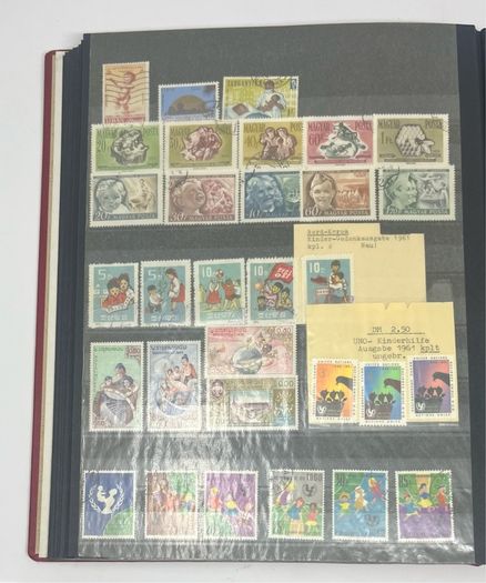 Collection: Thematic Red Cross, Malaria and For Young People stamps mainly used however some mint noted along with some miniature sheets on 28 pages