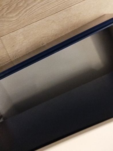 vanity unit with basin, tap and drawers dark blue. Size 600 mm.