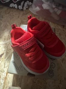 Skechers red toddler runners