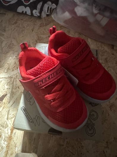 Skechers red toddler runners