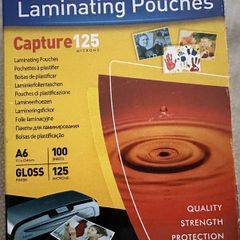 Fellowes A6 Laminating Pouches - 125 Microns - 100 Sheets
