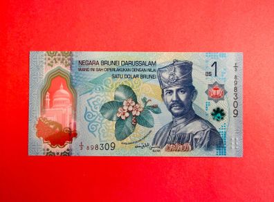 Brunei  1  Ringgit 2024  Pick  41. Polymer /plastic  ( Uncirculated )