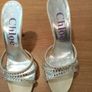 Chloe ladies champagne and diamante high heel sandals size 3 /Eu 36 Image 4