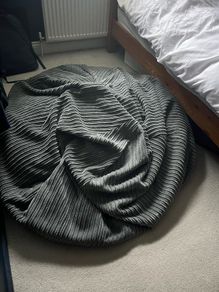 large grey beanbag