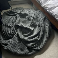 large grey beanbag