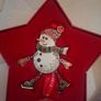 Tipperary Crystal sparkle snowman on skates Image 2