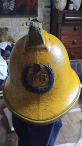 Vintage firemans helmet