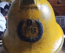 Vintage firemans helmet