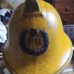 Vintage firemans helmet