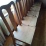 Solid Wooden Rustic Kitchen Chairs Set of 6 Image 3