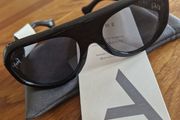 Aire X Solar Aviator Sunglasses in Black New