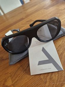 Aire X Solar Aviator Sunglasses in Black New