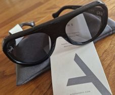 Aire X Solar Aviator Sunglasses in Black New