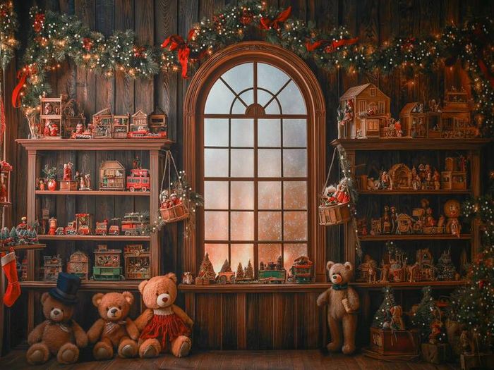 Colors & Drops Christmas Backdrop