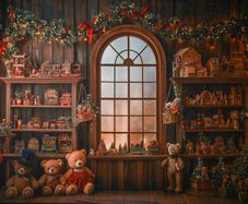 Colors & Drops Christmas Backdrop