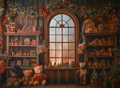 Colors & Drops Christmas Backdrop
