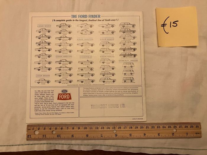 American car brochures. 1950s, 1960s and 1980s