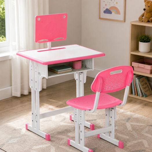 Kids Desk and Chair Set Adjustable Book Stand, Pen Slot
