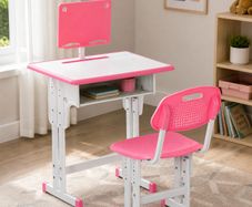 Kids Desk and Chair Set Adjustable Book Stand, Pen Slot
