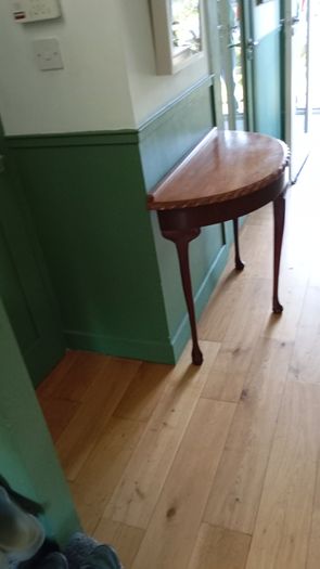 Half moon console table