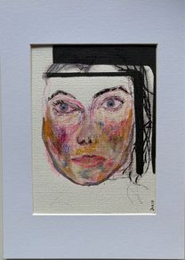 Original Art Portrait on paper Maid in Ireland