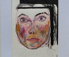 Original Art Portrait on paper Maid in Ireland