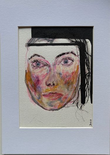 Original Art Portrait on paper Maid in Ireland