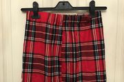Women's red tartan plaid skirt