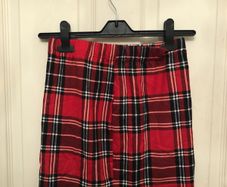 Women's red tartan plaid skirt