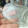 495 - Set of 6 Vintage Clear Glass Screw Cork Top Collectible Decorative Bottles and Jars Image 5