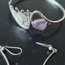 Sterling earrings and bangle set Image 2