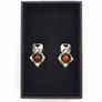 925 vintage sterling silver and amber earrings Image 10